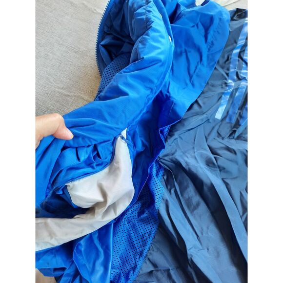 Adidas Women Medium Lightweight Convertible Scuba Style Hoodie Vent Jacket Blue‎ - Picture 7 of 9